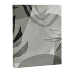 Abstract Botanical Mid Century Art Greenish Grey Canvas Print Gallery Image 6