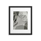 Abstract Botanical Mid Century Art Greenish Grey Framed Art Print Gallery Image 5