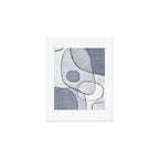 Abstract Line Work Blue Grey Art Print Gallery Image 1