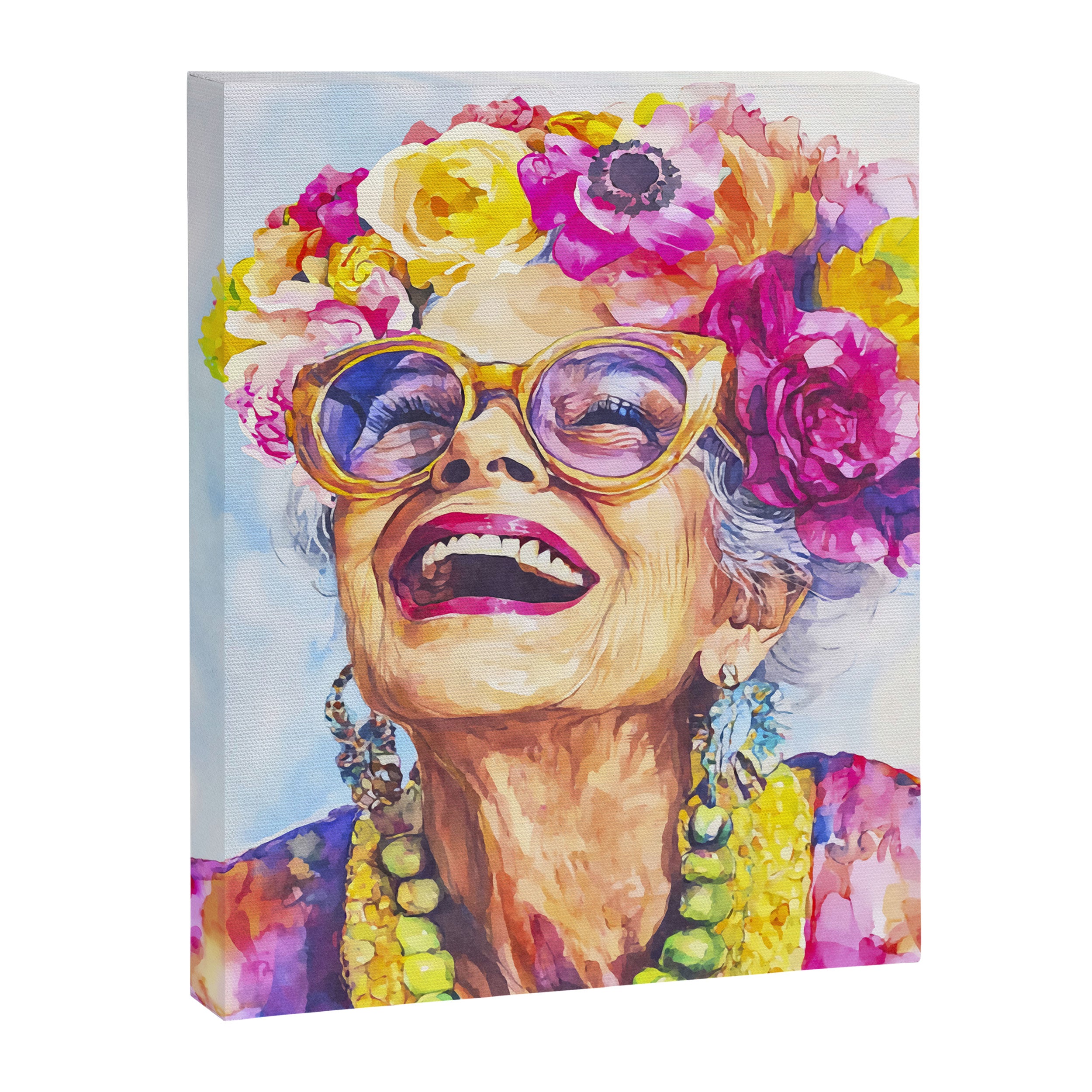 Ageless Bold And Joyful Charismatic Female Portrait Canvas Print Gallery Image 8