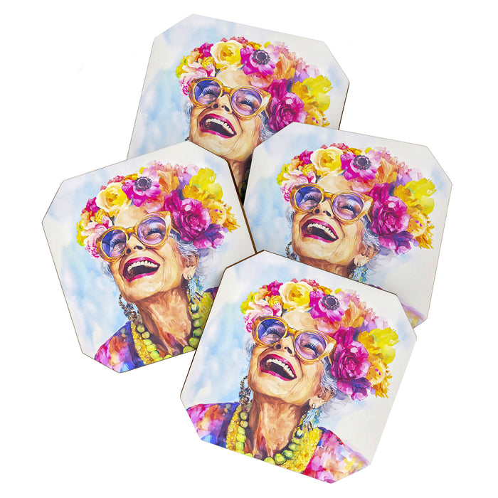 Ageless Bold And Joyful Charismatic Female Portrait Coaster Gallery Image 1
