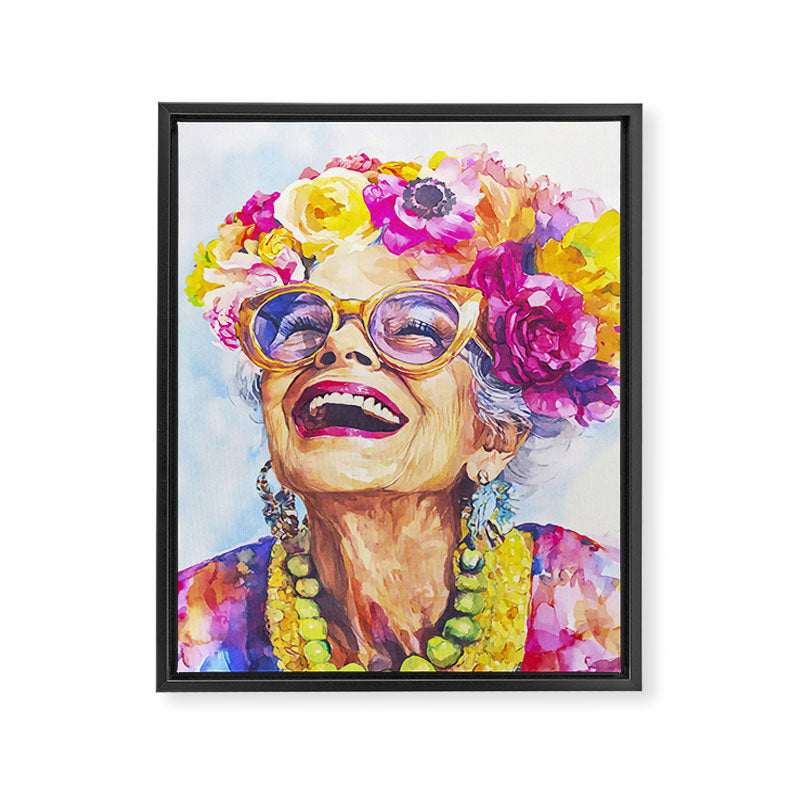 Ageless Bold And Joyful Charismatic Female Portrait Framed Canvas Print Gallery Image 8