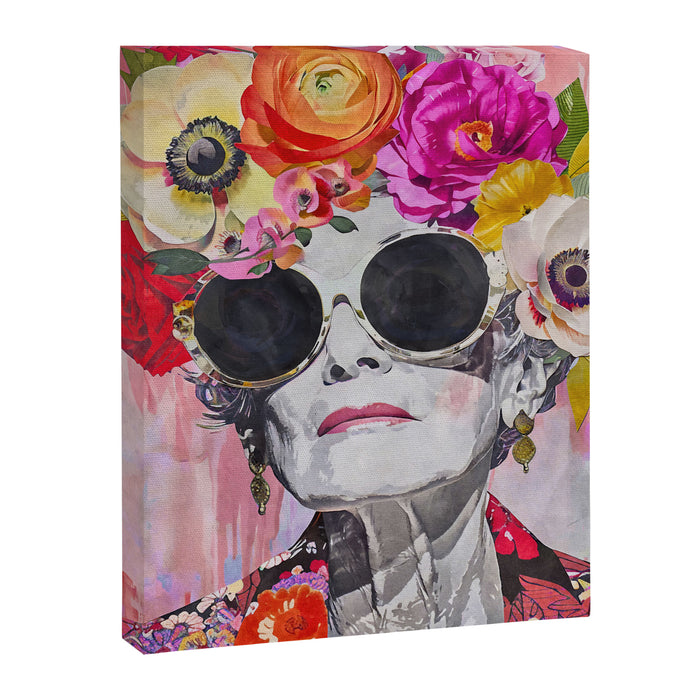 Ageless Glamour And Grace Unbound Female Portrait With Flowers Canvas Print Gallery Image 1