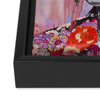 Ageless Glamour And Grace Unbound Female Portrait With Flowers Framed Canvas Print Gallery Image 3