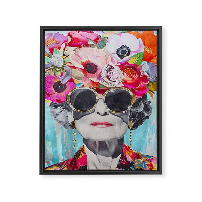  Ageless Glamour Unbound Female Portrait Framed Canvas Print Gallery Image 1