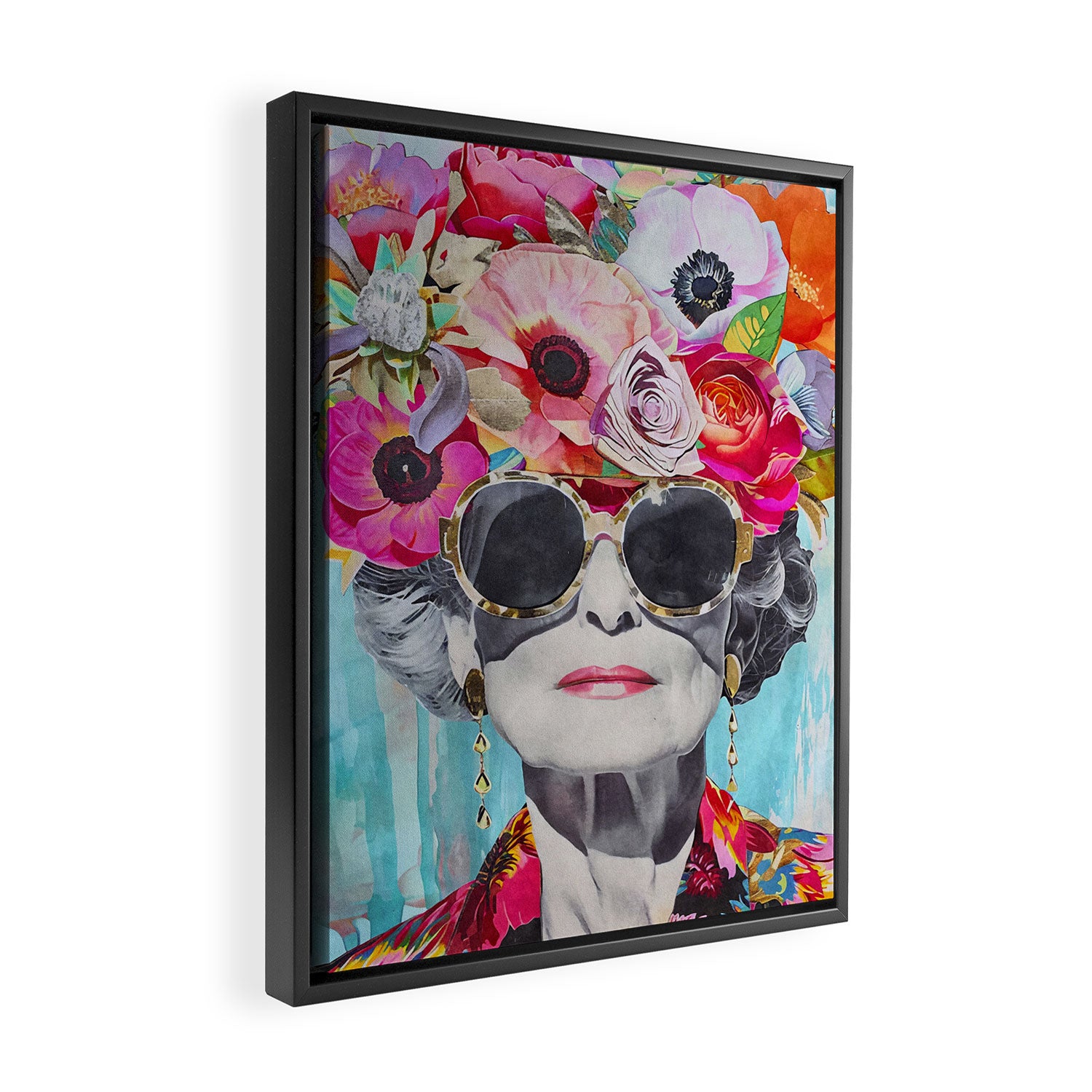  Ageless Glamour Unbound Female Portrait Framed Canvas Print Gallery Image 2