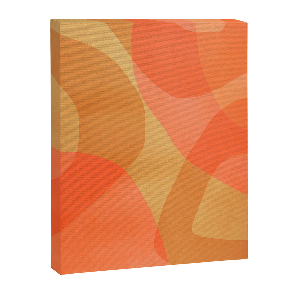 Amber Orange Abstract Flow Mid Century Layered Shapes Canvas Print Gallery Image 6