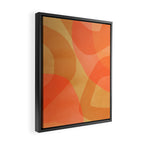 Amber Orange Abstract Flow Mid Century Layered Shapes Framed Canvas Print Gallery Image 2