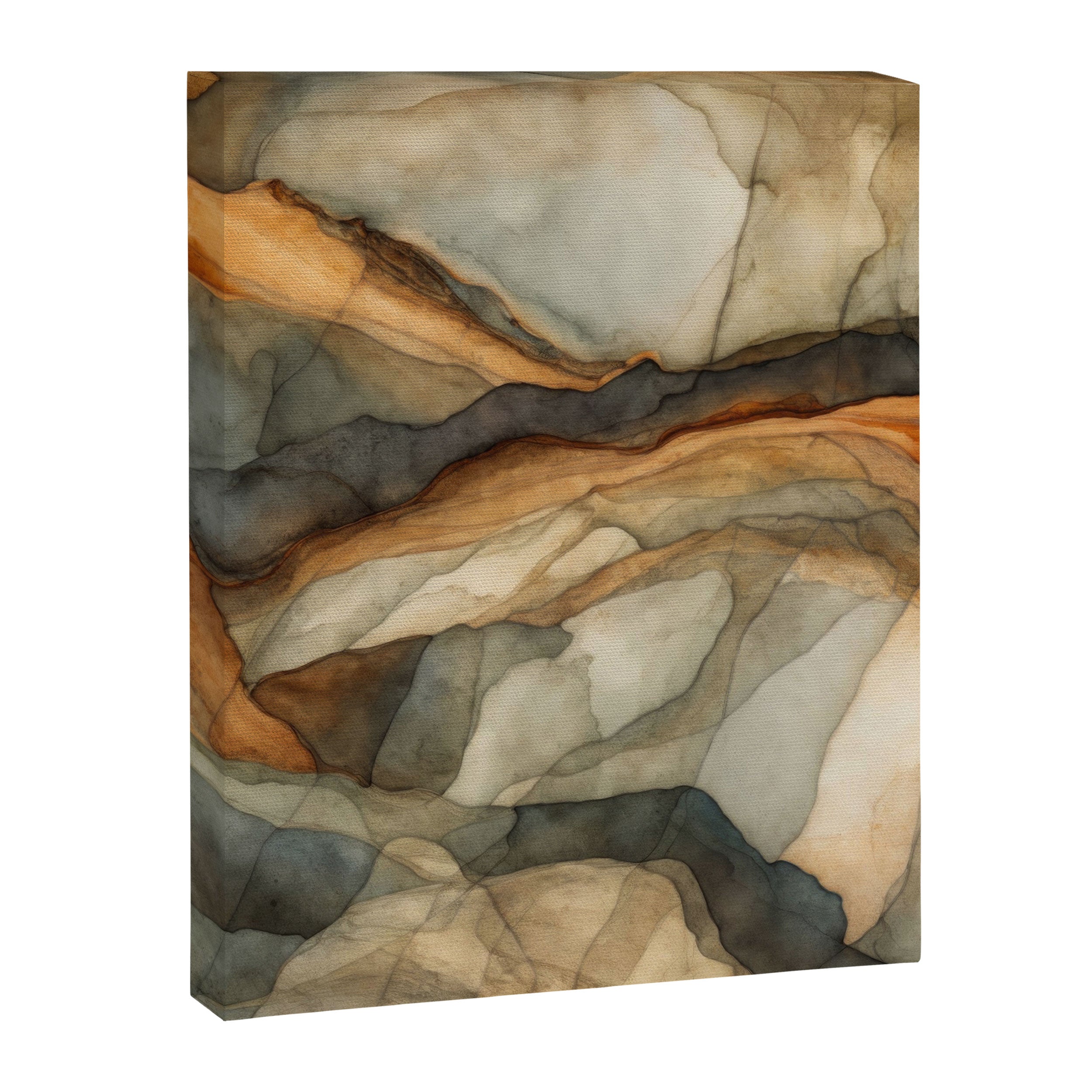 Amber Stone Drift Abstract Landscape Canvas Print Gallery Image 6
