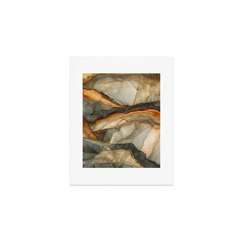 Amber Stone Drift Abstract Landscape Art Print Gallery Image 1