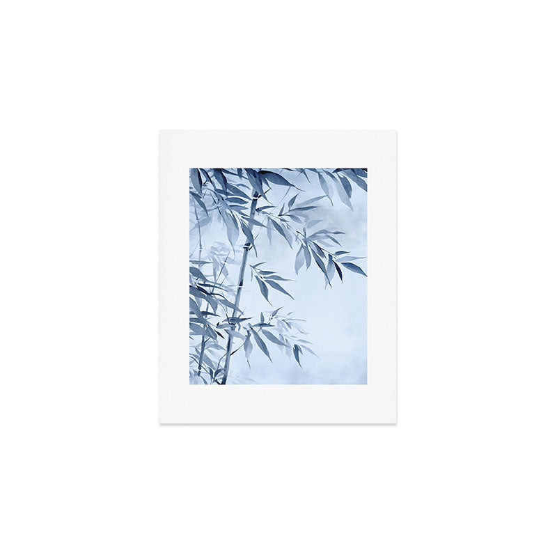 Blue Hour Calm Bamboo Garden Art Print Gallery Image 1