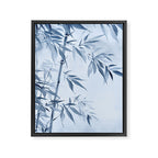 Blue Hour Calm Bamboo Garden Framed Canvas Print Gallery Image 6