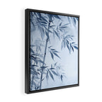 Blue Hour Calm Bamboo Garden Framed Canvas Print Gallery Image 2