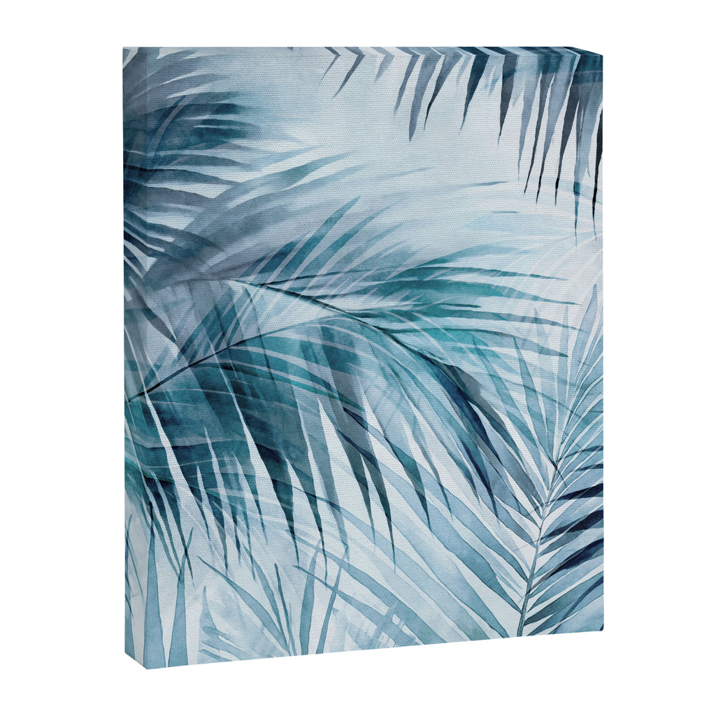 Blue Hour Tropical Retreat Palm Jungle Blue Canvas Print Gallery Image 6