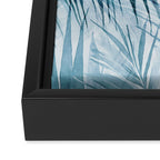 Blue Hour Tropical Retreat Palm Jungle Blue Framed Canvas Print Gallery Image 3