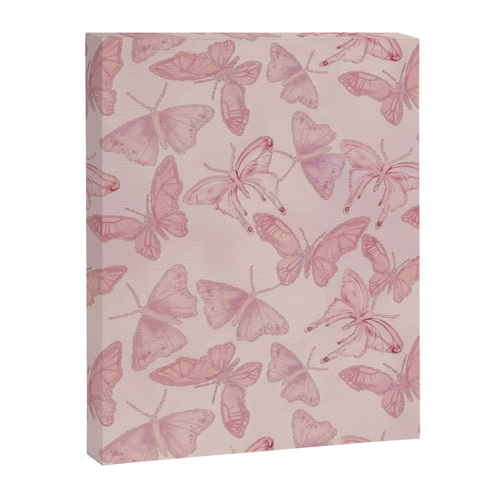 Butterfly Pattern soft pink pastel Canvas Print Gallery Image 1