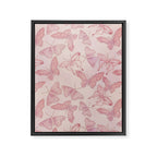Butterfly Pattern soft pink pastel Framed Canvas Print Gallery Image 8
