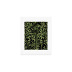 Calm Nature Beauty Bamboo Botanical Watercolor Art Black Art Print Gallery Image 1