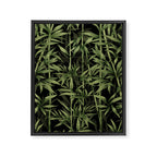 Calm Nature Beauty Bamboo Botanical Watercolor Art Black Framed Canvas Print Gallery Image 6
