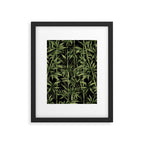 Calm Nature Beauty Bamboo Botanical Watercolor Art Black Framed Art Print Gallery Image 5