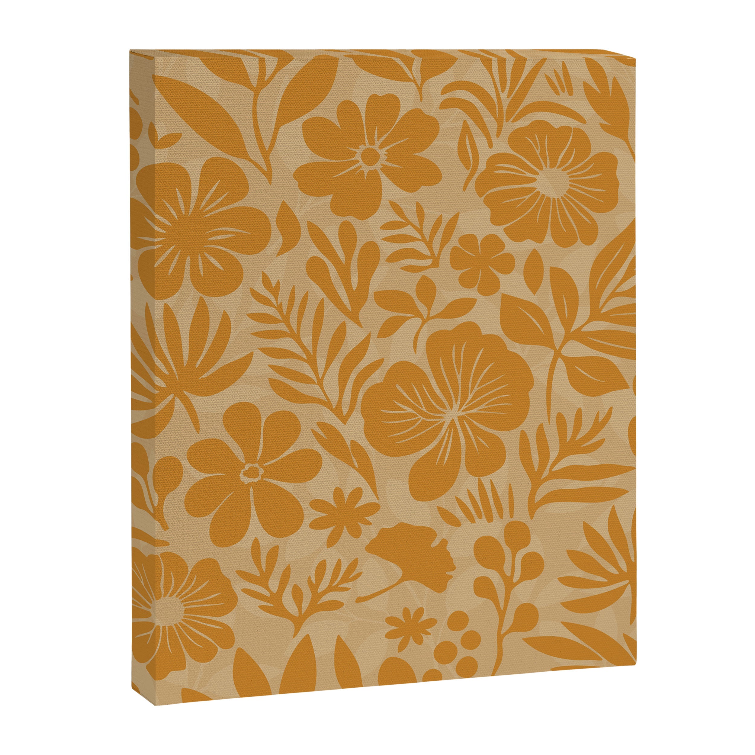 Charming Flower Shapes Amber Marigold Canvas Print Gallery Image 6