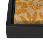 Charming Flower Shapes Amber Marigold Framed Canvas Print Gallery Image 3