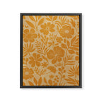 Charming Flower Shapes Amber Marigold Framed Canvas Print Gallery Image 6