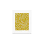 Charming Flower Shapes Warm Sunny Yellow Art Print Gallery Image 1
