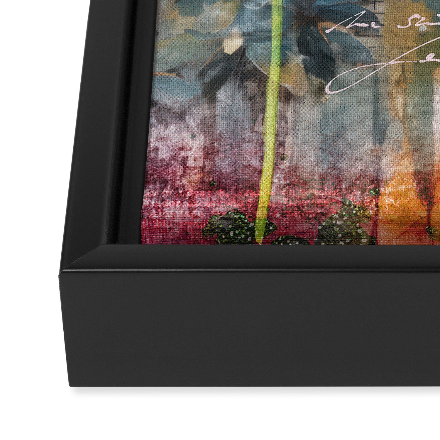 Colorful Bird Garden Indian Summer Flora Framed Canvas Print Gallery Image 3