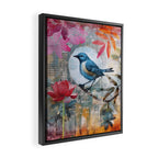 Colorful Bird Garden Indian Summer Flora Framed Canvas Print Gallery Image 2