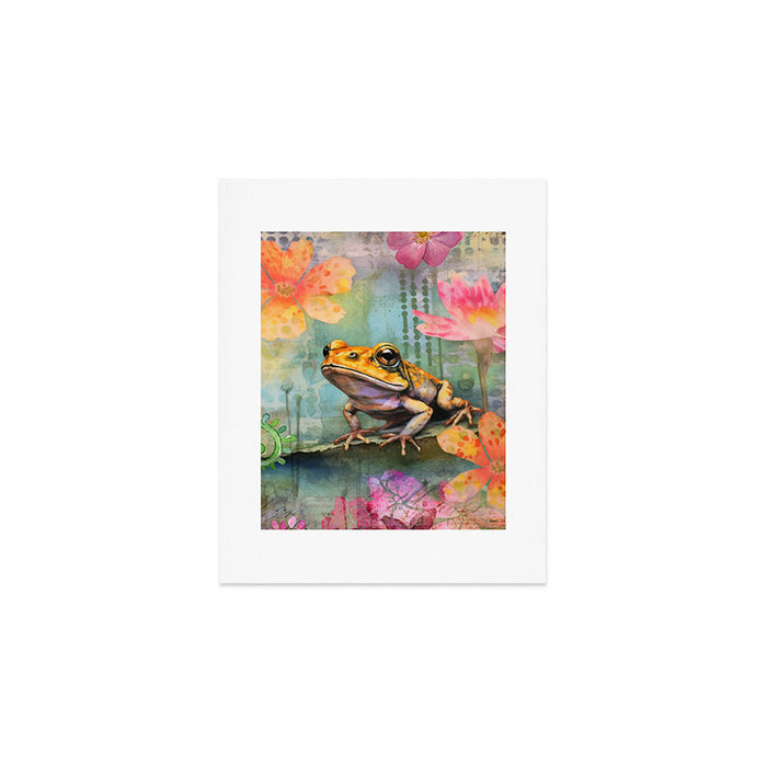 Colorful Frog Garden Indian Summer Flora And Wildlife Art Print Gallery Image 1