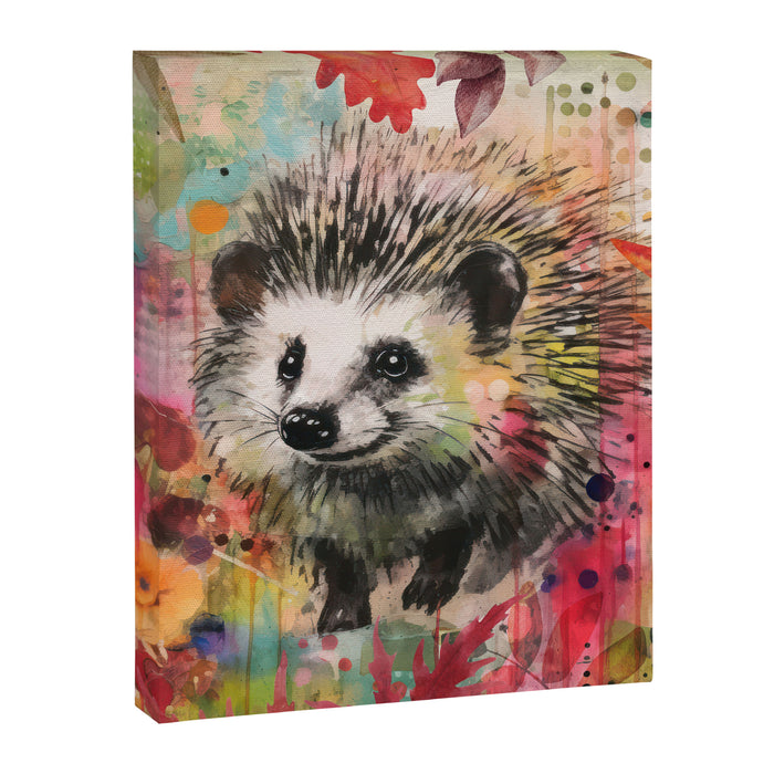 Colorful Hedgehoog Garden Indian Summer Flora And Wildlife Canvas Print Gallery Image 1