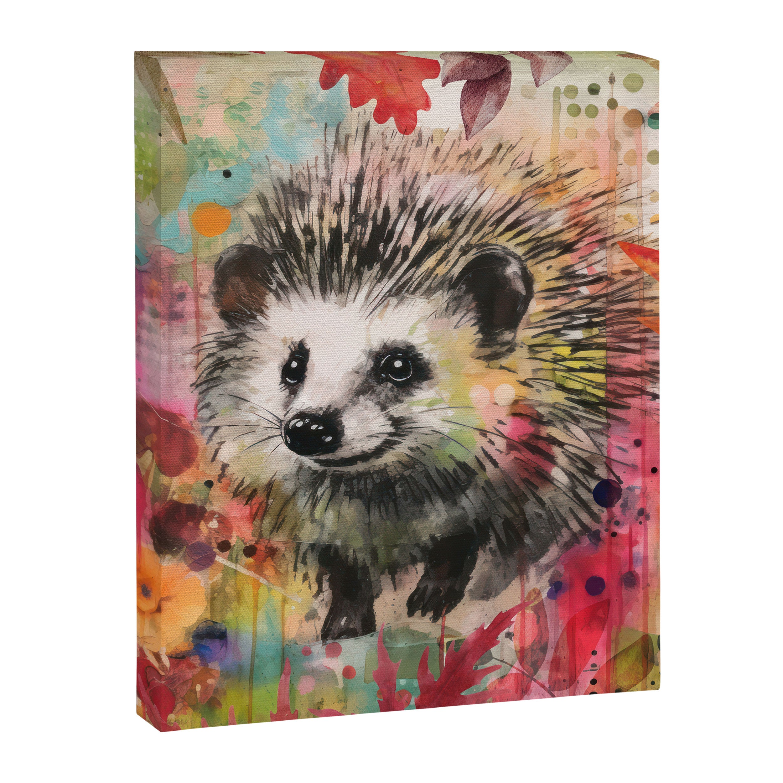 Colorful Hedgehoog Garden Indian Summer Flora And Wildlife Canvas Print Gallery Image 8