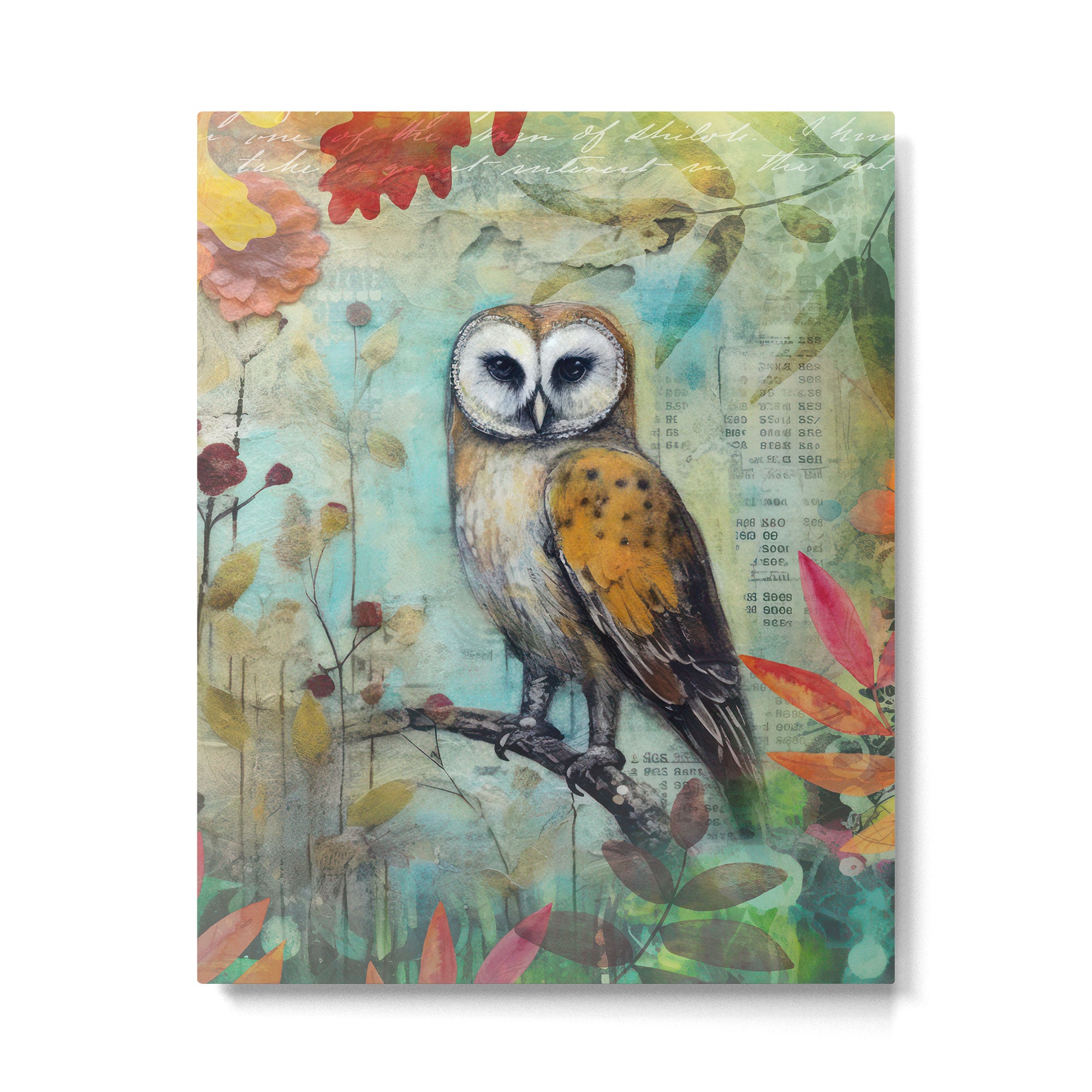 Colorful Owl Forest Garden Indian Summer Flora And Wildlife Metal Print Gallery Image 6