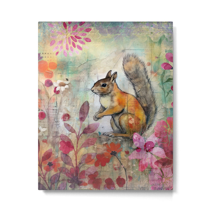Colorful Squirrel Garden Indian Summer Flora And Wildlife Metal Print Gallery Image 1
