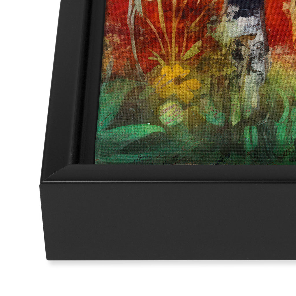 Colorful Wild Fox Indian Summer Woodland Flora And Wildlife Framed Canvas Print Gallery Image 3