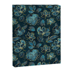 Elegant And Fancy Fantasy Flower Pattern In Turquoise And Gold Canvas Print Gallery Image 8