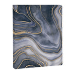 Elegant Marble Reverie Navy Gold Canvas Print Gallery Image 6