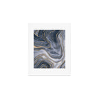 Elegant Marble Reverie Navy Gold Art Print Gallery Image 1