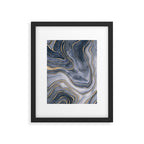 Elegant Marble Reverie Navy Gold Framed Art Print Gallery Image 5
