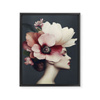 Enchanted Moody Floral Portrait Framed Canvas Print Gallery Image 8