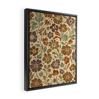 Eternal Summer Block Print Countryside Vibes Flower Earth Tones Framed Canvas Print Gallery Image 2