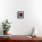 Eternal Summer Block Print Countryside Vibes Flower Garden Crimson Red Framed Art Print Gallery Image 2