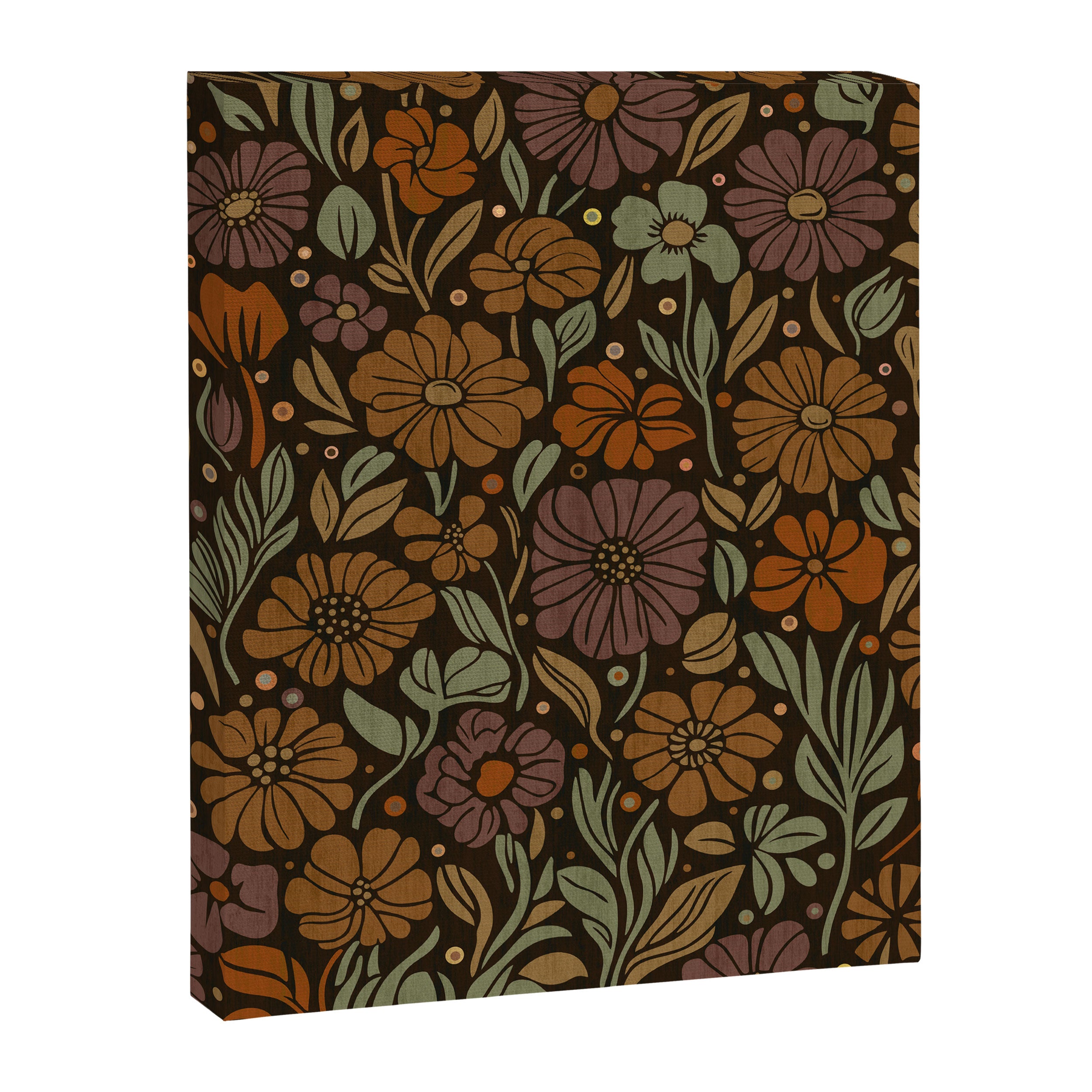 Eternal Summer Block Print Countryside Vibes Flower Garden Marigold Canvas Print Gallery Image 6