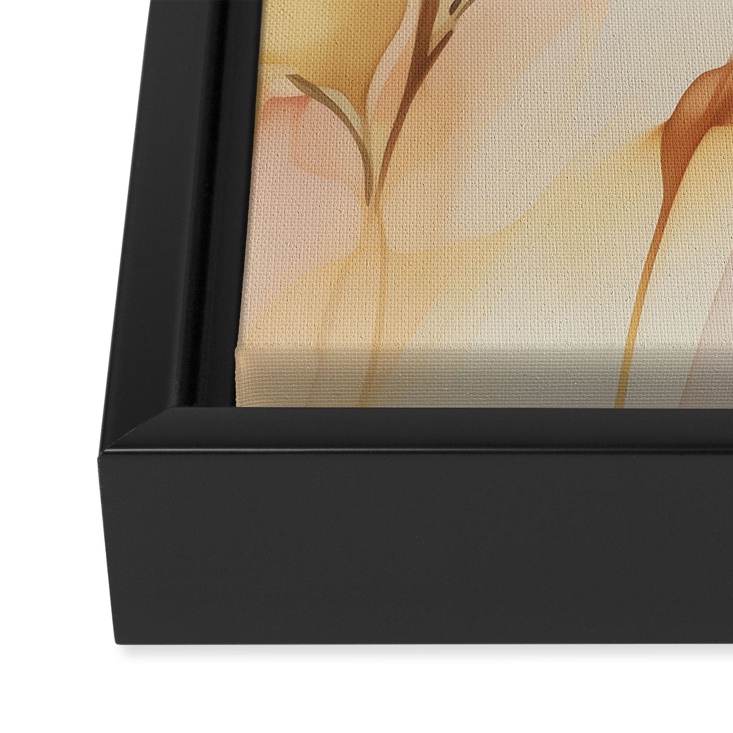 Ethereal Blossom Dreams Amber Marigold Framed Canvas Print Gallery Image 3