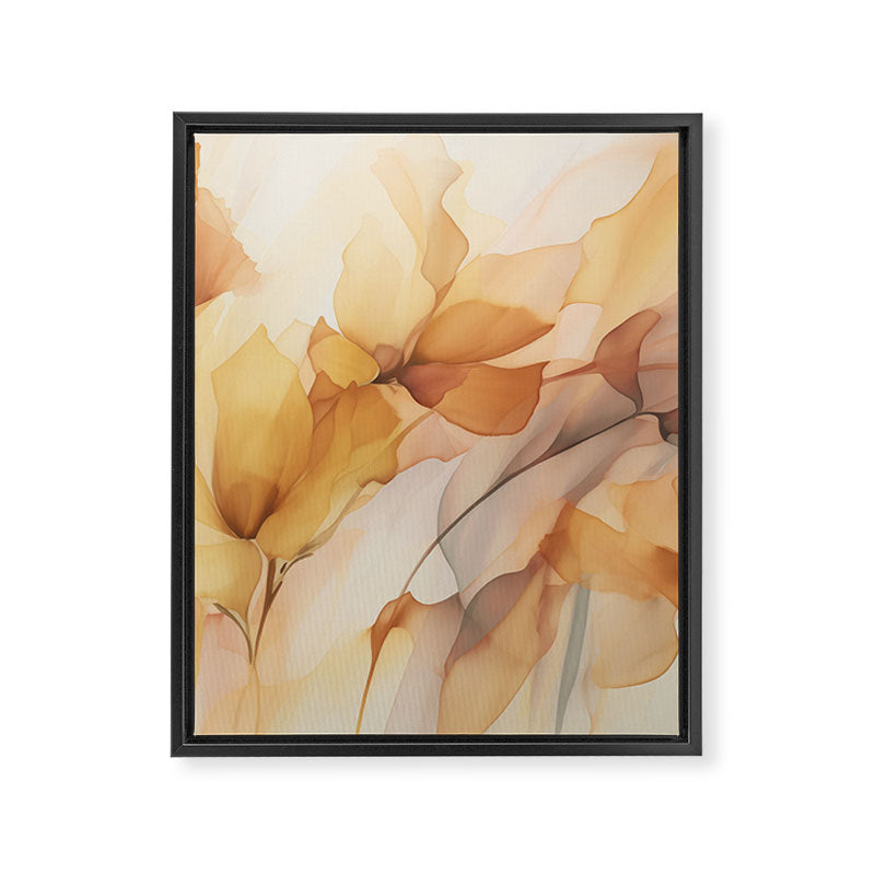 Ethereal Blossom Dreams Amber Marigold Framed Canvas Print Gallery Image 6