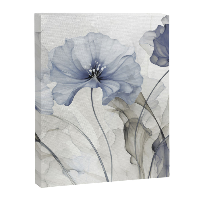 Ethereal Blue Grey Flower Fantasies Canvas Print Gallery Image 1
