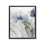 Ethereal Blue Grey Flower Fantasies Framed Canvas Print Gallery Image 6
