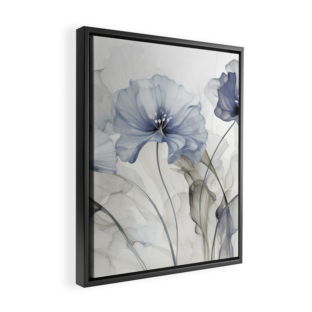 Ethereal Blue Grey Flower Fantasies Framed Canvas Print Gallery Image 2