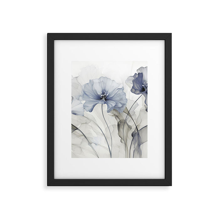 Ethereal Blue Grey Flower Fantasies Framed Art Print Gallery Image 1